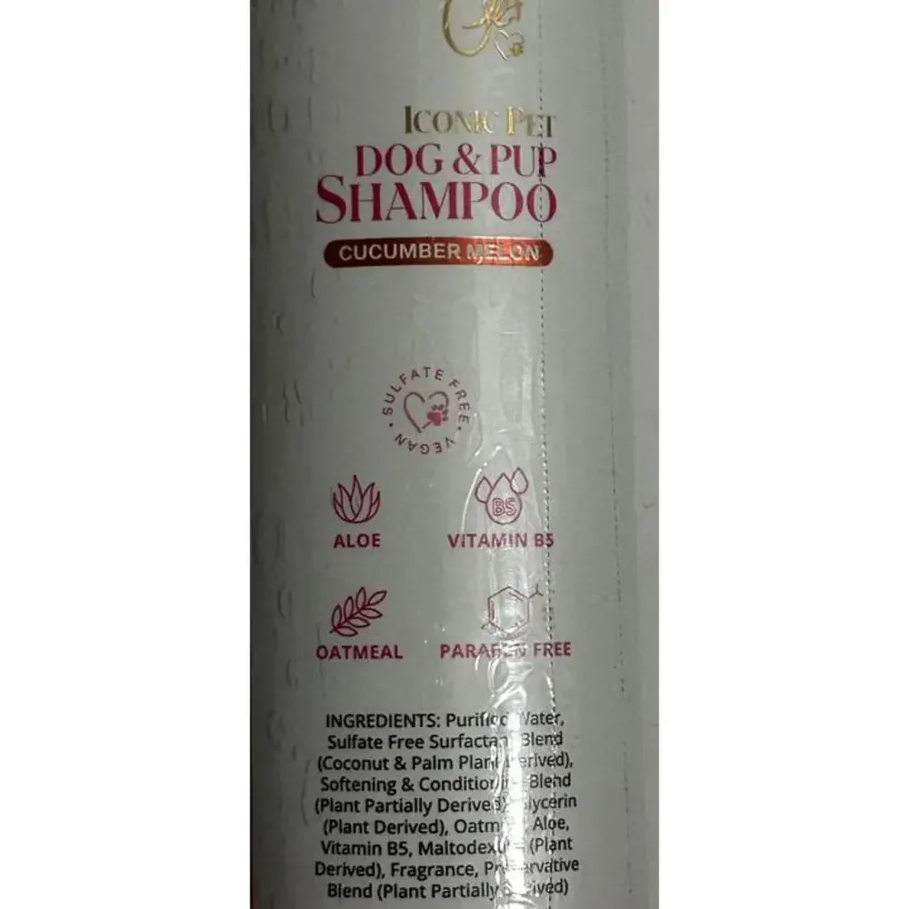 Paris Hilton Iconic Pet Dog & Pup Shampoo Cucumber Melon Soothie Cleanse New